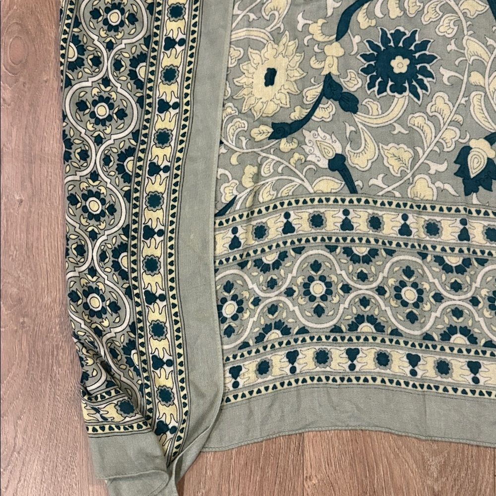 FREE PEOPLE MAGIC DANCE BORDER PRINT KIMONO LIVHT GREEN ONE SIZE - Picture 8 of 9
